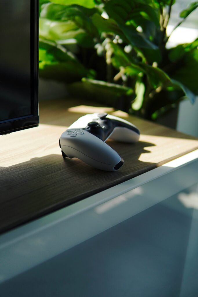 white-joystick-video-game